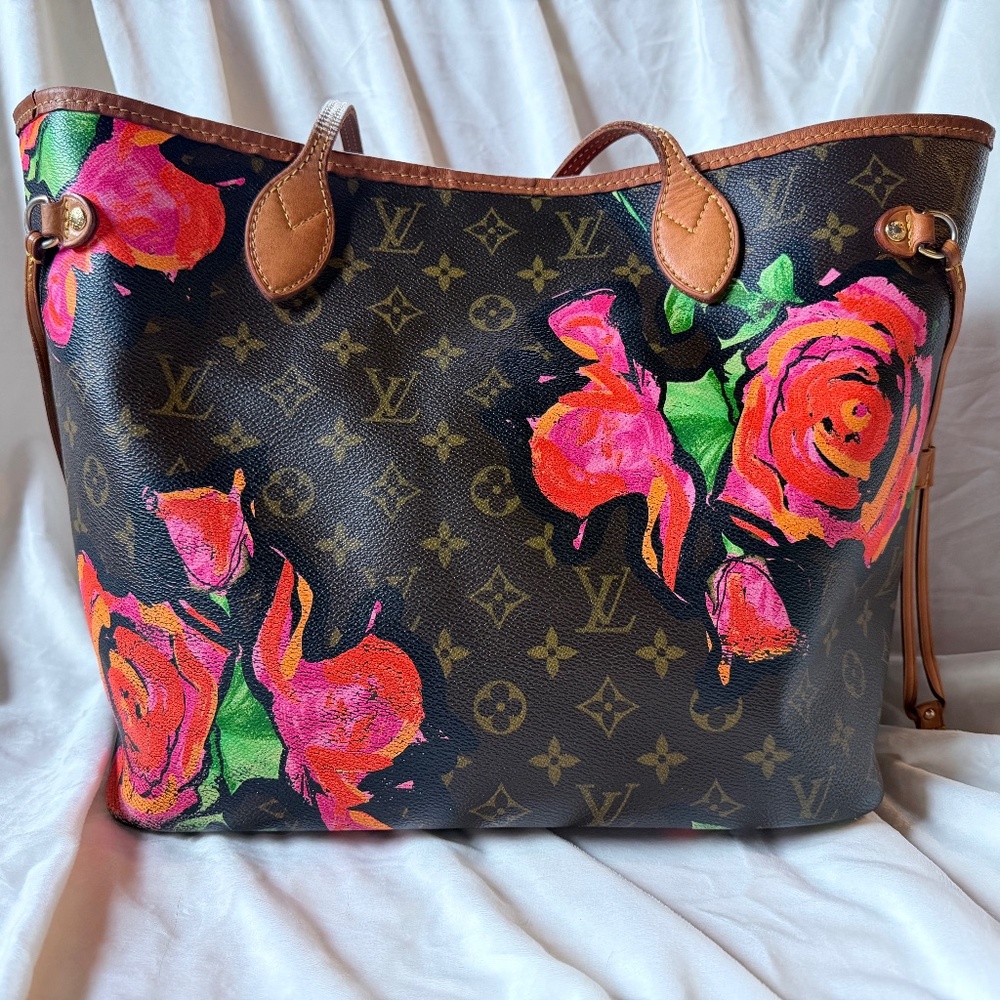 Louis Vuitton Neverfull MM Stephen Sprouse Roses Monogram Tote M48613 Rare